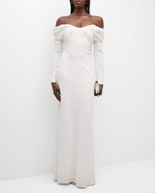 A.L.C. Nora Draped Off-The-Shoulder Gown