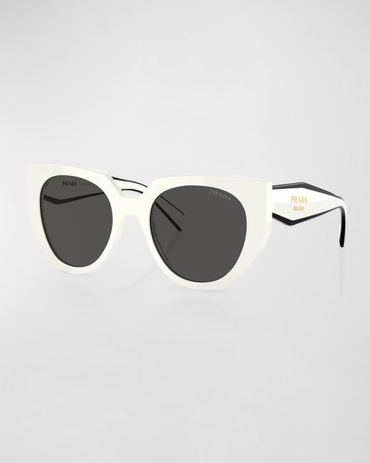 Prada Two-Tone Acetate Cat-Eye Sunglasses