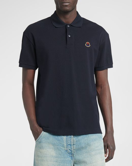 Moncler Genius Embroidered Crest Logo Polo Shirt