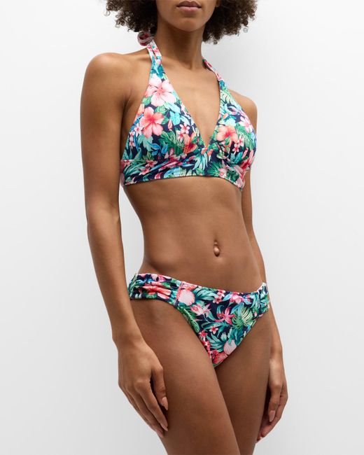 Tommy Bahama Island Cays Flora Reversible Halter Bikini Top