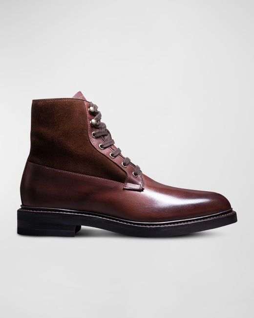 Allen-Edmonds Dain Leather and Suede Lace-Up Boots