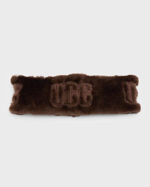 Ugg Exposed Logo Sheepskin Headband