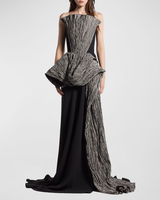Maticevski Ozone Gown with Pleated Drape Detail