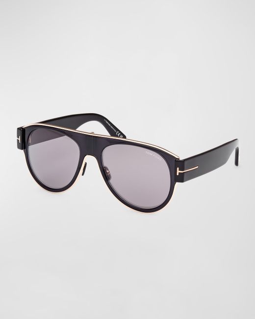 Tom Ford Lyle Plastic Aviator Sunglasses