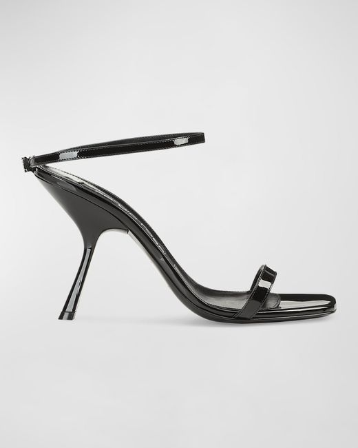 Sergio Rossi Vernice Ankle-Strap Patent Leather Sandals
