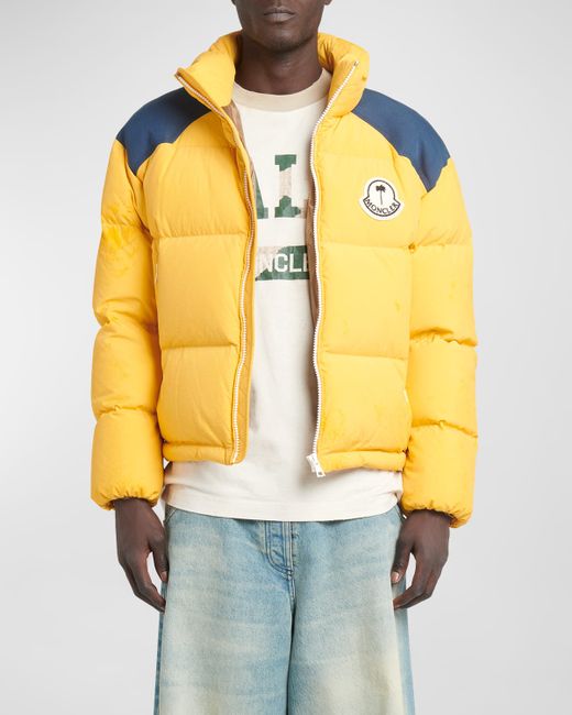 Moncler Genius Nevis Contrast-Yoke Puffer Jacket