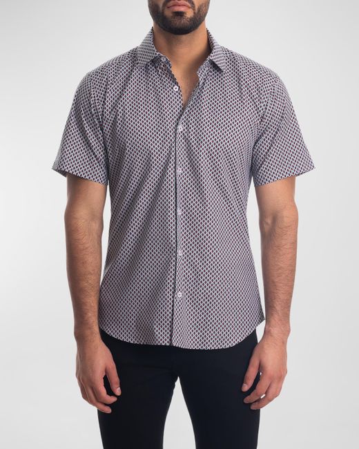Jared Lang Patterned Button-Down Shirt