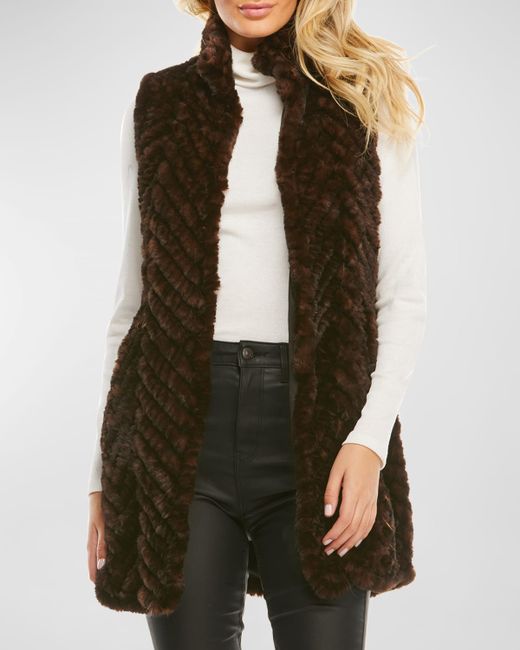Fabulous Furs Gemma Knitted Faux Fur Vest