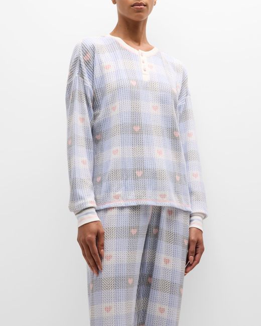 P.J. Salvage Ski Jammie Floral-Print Thermal Pajama Set