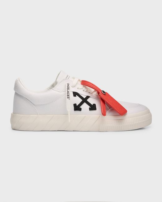 Off-White Vulcanized Canvas Low-Top Sneakers