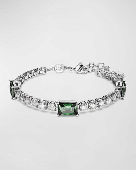 Swarovski Matrix Rhodium-Plated Crystal Tennis Bracelet