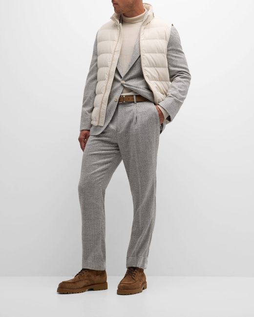 Brunello Cucinelli Plaid Cashmere-Blend Suit