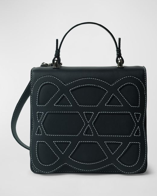 Callista Pandora Stitched Leather Top-Handle Bag
