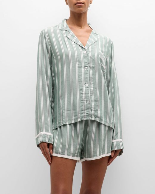 P.J. Salvage Stripe Hype Long-Sleeve Shorts Pajama Set