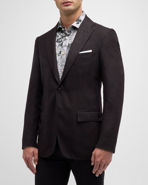 Kiton Cashmere-Wool Solid Sport Coat