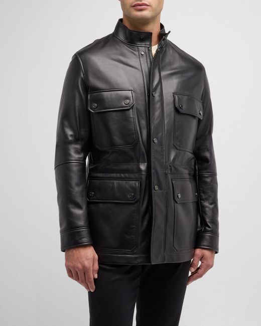 Stefano Ricci Leather Field Jacket