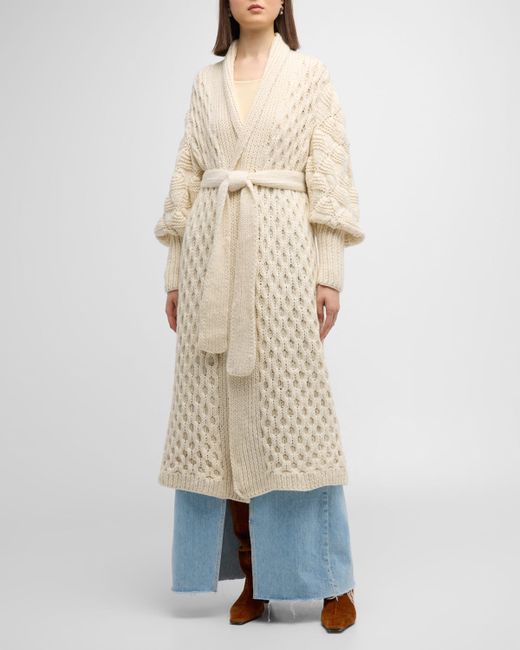 Letanne Julie Handmade Chunky-Knit Cashmere Coat