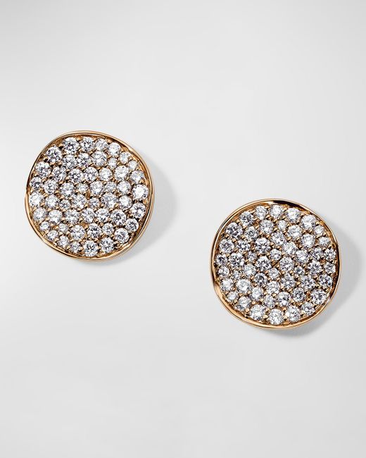 Ippolita 18K Rose Gold Stardust Small Flower Stud Earrings with Diamonds
