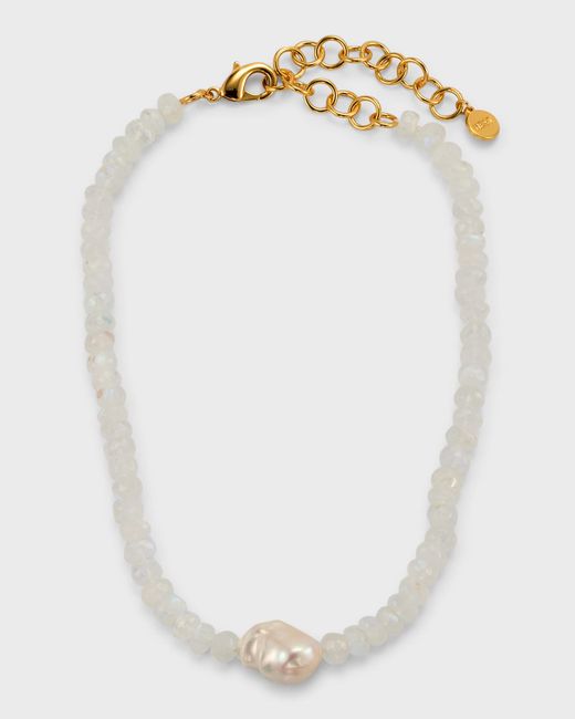 NEST Jewelry Moonstone Strand Necklace With Baroque