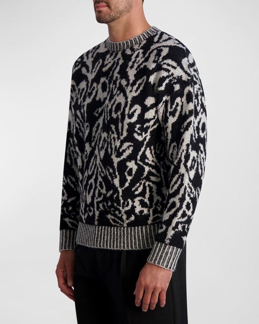 Karl Lagerfeld Floral Jacquard Sweater