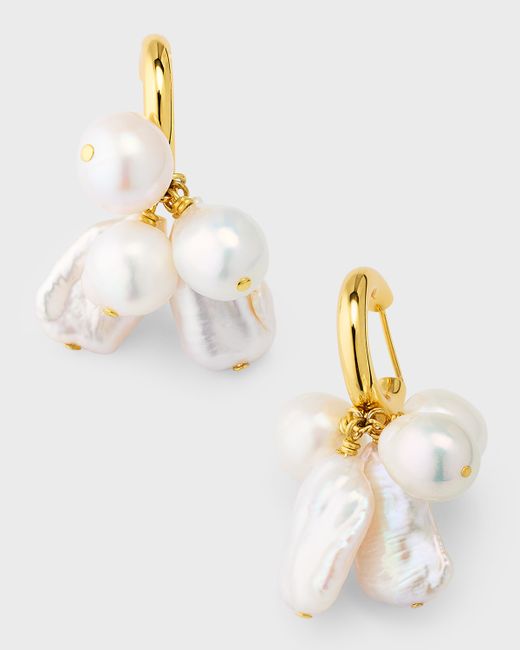 NEST Jewelry Baroque Huggie Hoop Earrings