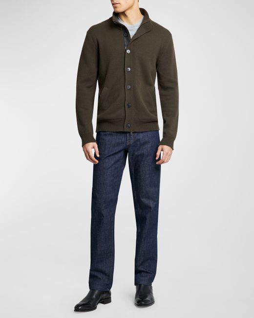 Brioni Full-Zip Cashmere Cardigan Sweater
