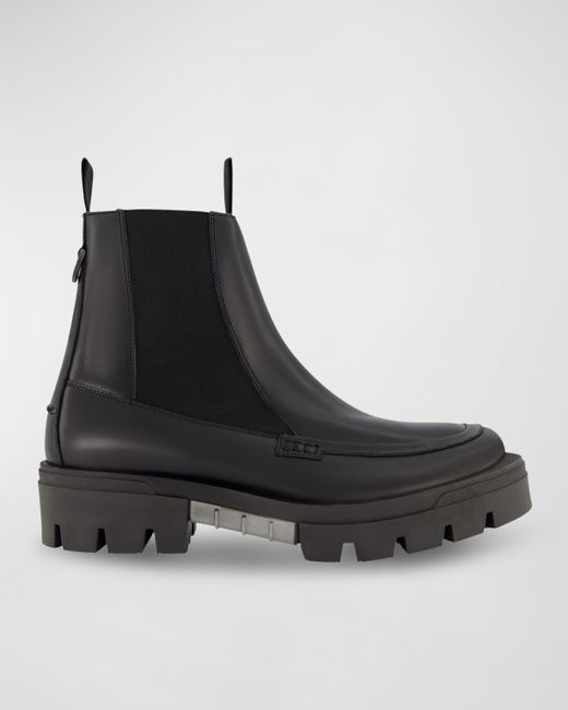 Karl Lagerfeld Leather Apron Toe Chelsea Boots
