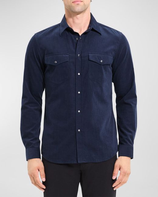 Theory Irving Western Shirt in Corduroy