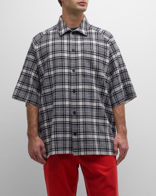 The Elder Statesman X Zegna Wool-Cashmere Plaid Button-Down Shirt