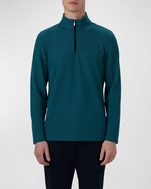 Bugatchi Quarter-Zip Sweater with Back Pocket