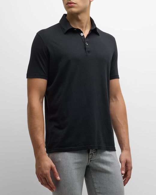 Kiton Cashmere-Cotton Polo Shirt
