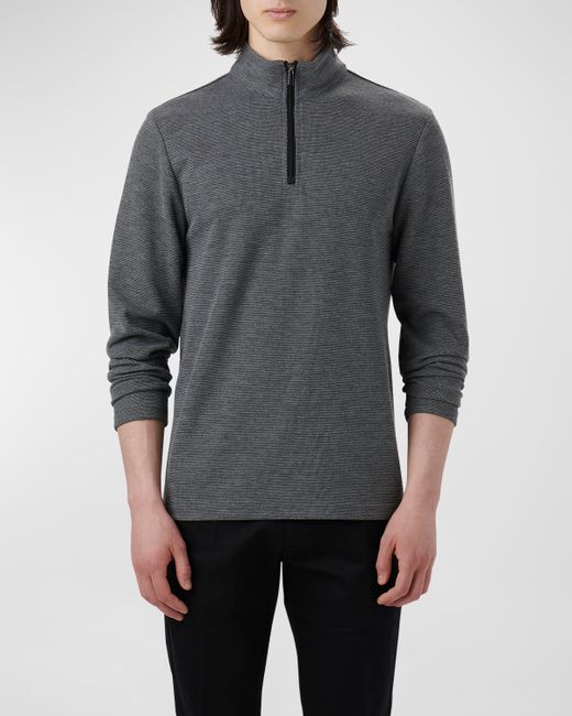 Bugatchi Quarter-Zip Sweater with Back Pocket