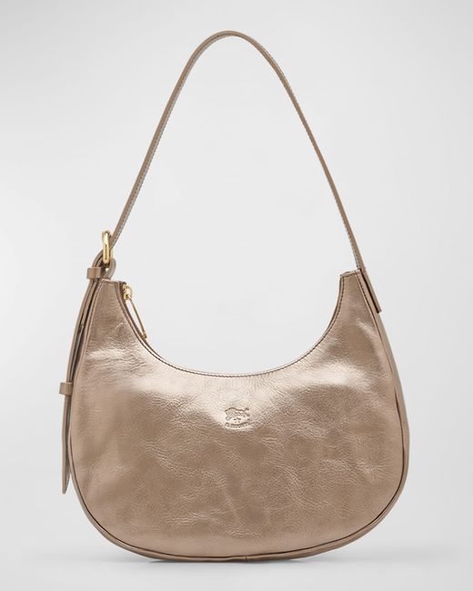 Il Bisonte Belcanto Metallic Leather Shoulder Bag