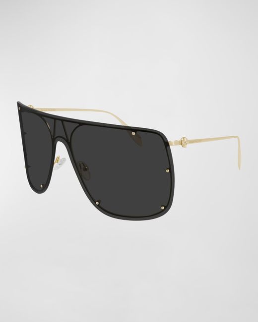Alexander McQueen Skull Metal Shield Sunglasses