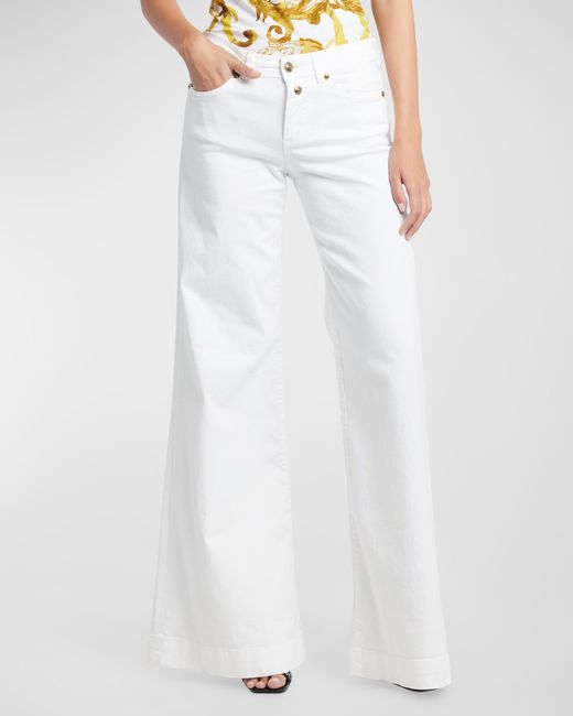 Versace Jeans Couture Mid-Rise Wide-Leg Jeans