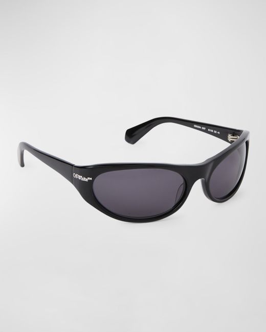 Off-White Napoli Acetate Wrap Sunglasses