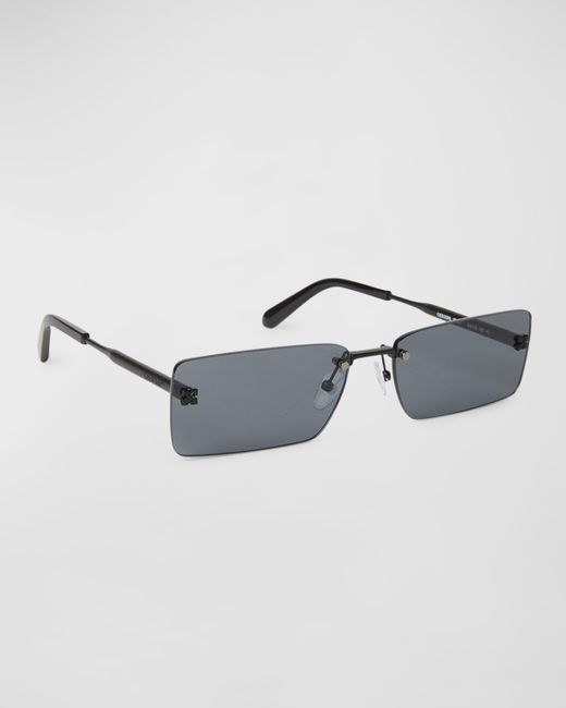 Off-White Riccione Metal Rectangle Sunglasses