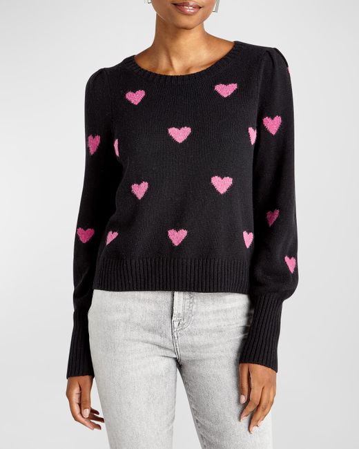 Splendid Annabelle Heart Knit Wool-Blend Sweater