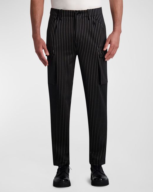 Karl Lagerfeld Striped Straight Cargo Pants