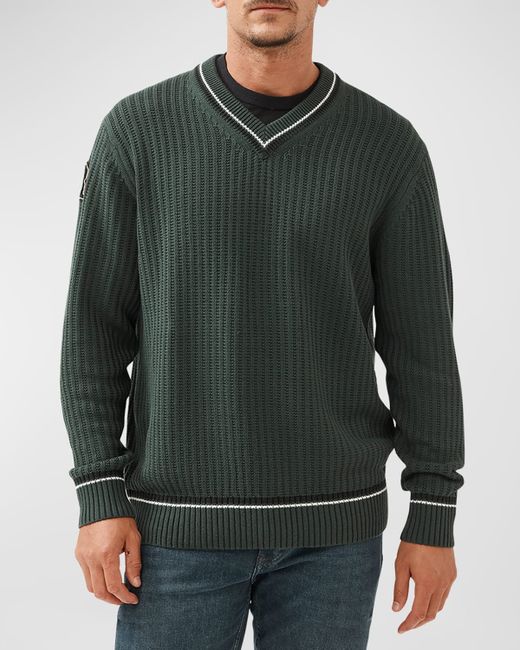 Rodd & Gunn Little Bay Ribbed Knit V-Neck Sweater