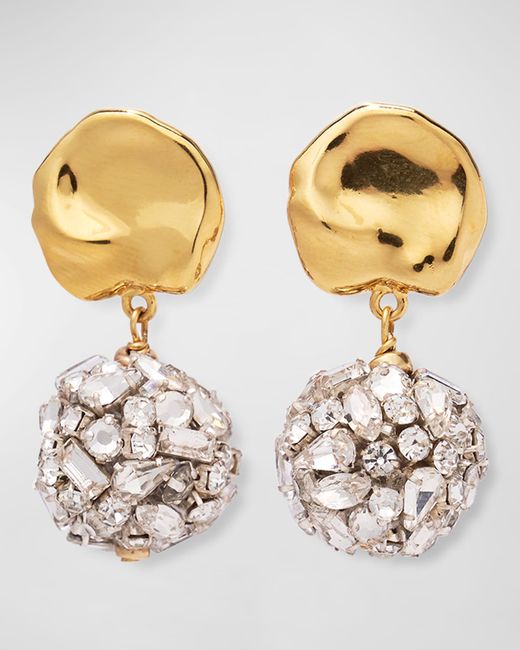Lizzie Fortunato Meteor Shower 24K Plated Crystal Drop Earrings