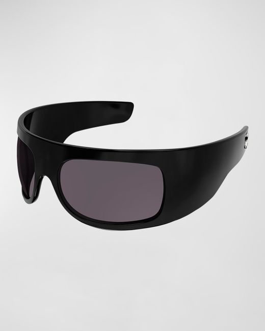 Gucci Monochrome Acetate Wrap Sunglasses
