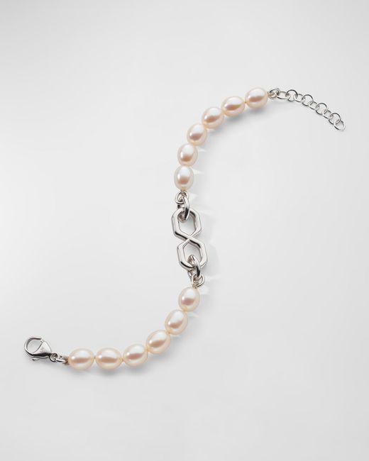 Monica Rich Kosann Sterling The Symbol Pearl Infinity Bracelet