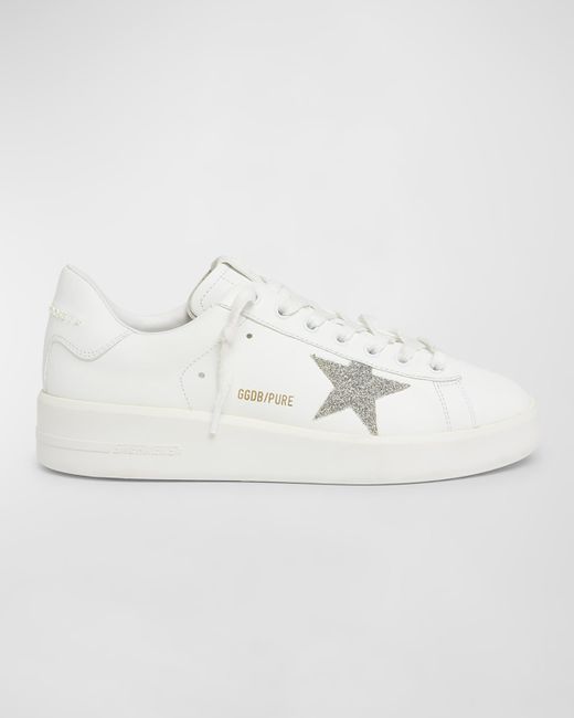 Golden Goose Pure Star Leather Low-Top Sneakers