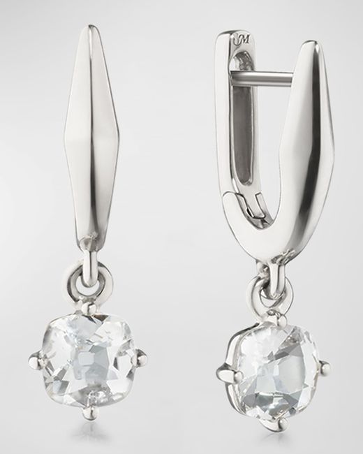 Monica Rich Kosann Sterling Points North Earrings With Rock Crystals