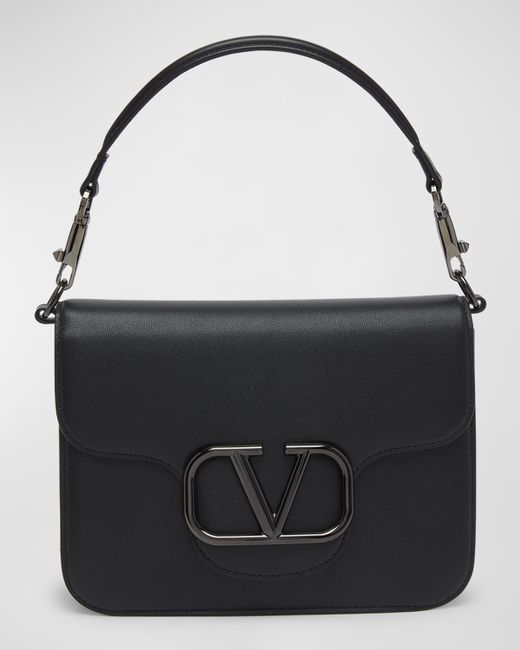 Valentino Garavani Loco VLOGO Flap Leather Shoulder Bag