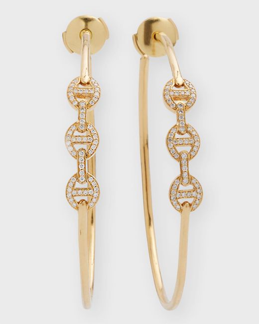 Hoorsenbuhs 18K Gold Hoop Earrings with Diamonds