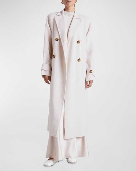 Splendid x Kate Young Long Cashmere and Wool Coat