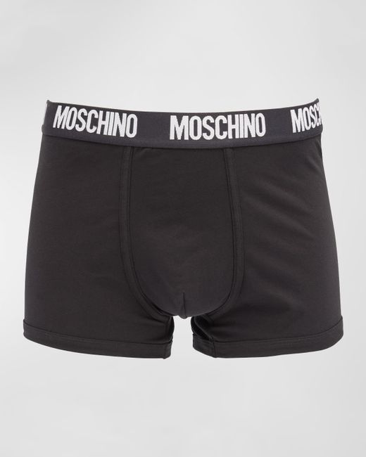 Moschino 2-Pack Pima Cotton Logo Trunks