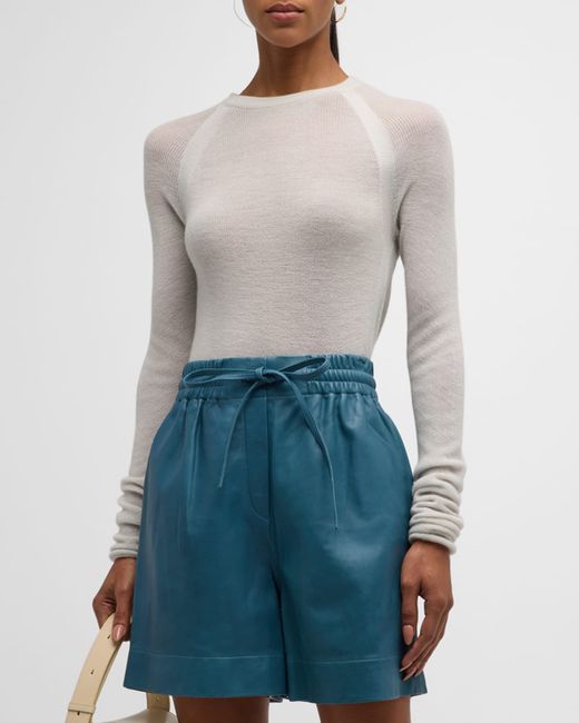 Co Raglan-Sleeve Sheer Cashmere Sweater